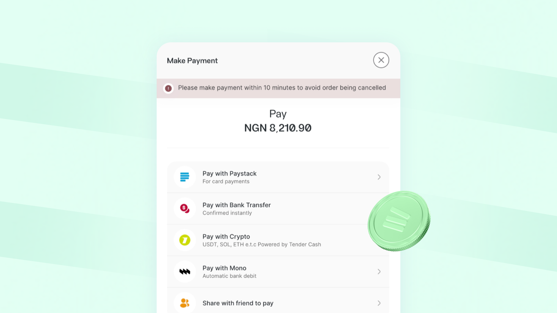 Make payment easy