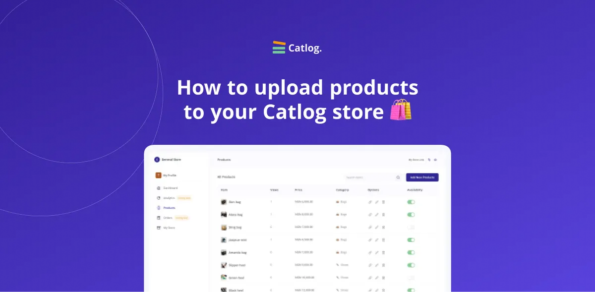 How to upload products to your Catlog store 🩳